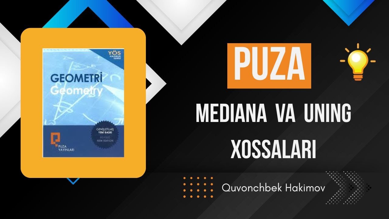 MEDIANA VA UNING XOSSALARI | @hakimov_math QUVONCHBEK HAKIMOV