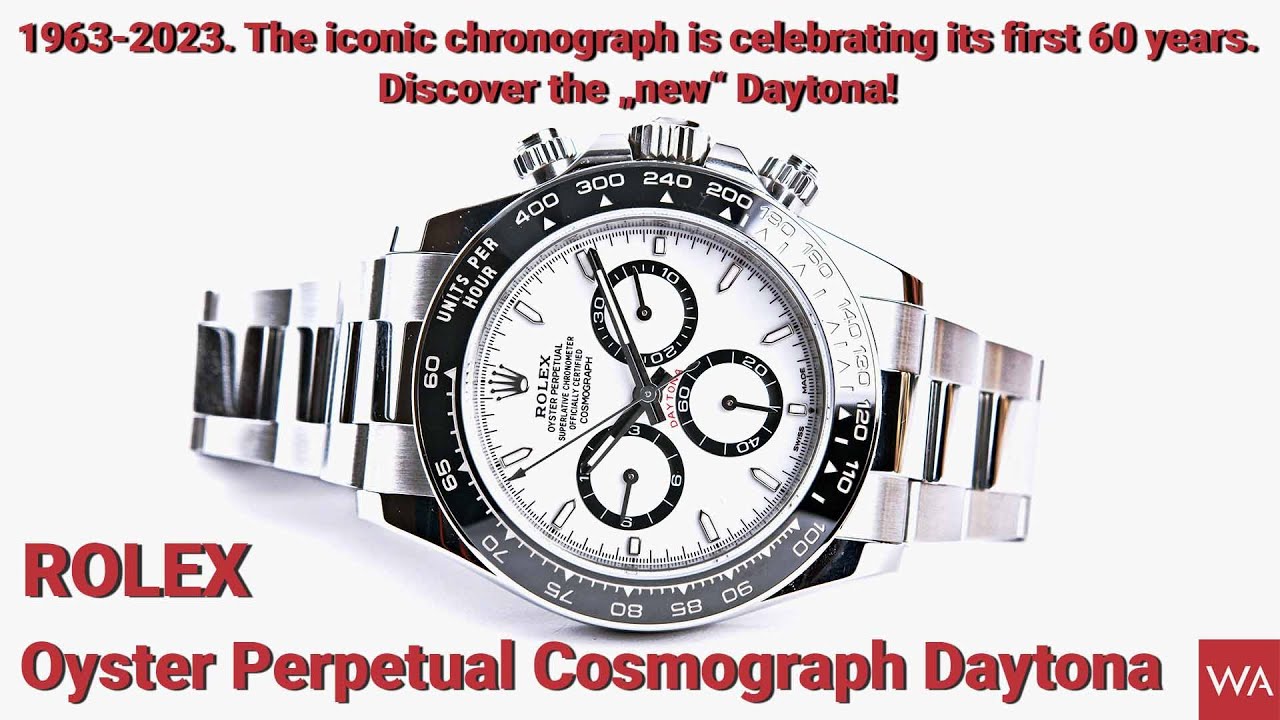 ROLEX Oyster Perpetual Cosmograph Daytona. 1963-2023. The chronograph celebrates its first 60 years.