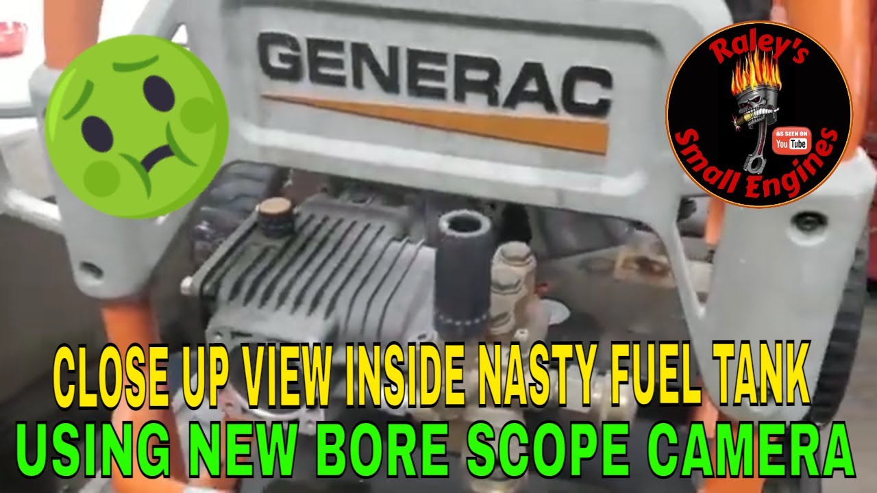 Generac Pressure Washer Repair. Used Sonic Cleaner On Carburetor and Bore Scope To See Inside Tank