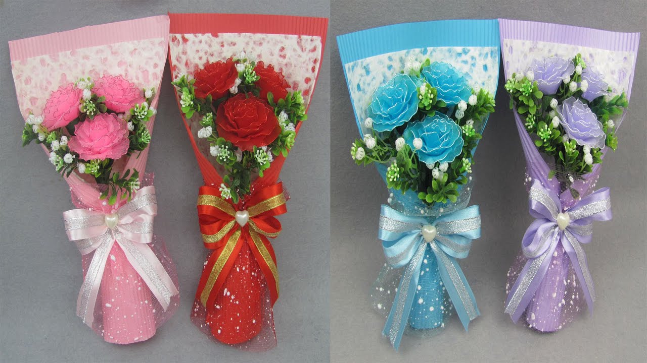 Creative Gifts for Women's Day:Making Carnation Nylon Stocking flowers DIY Crafts Tutorial