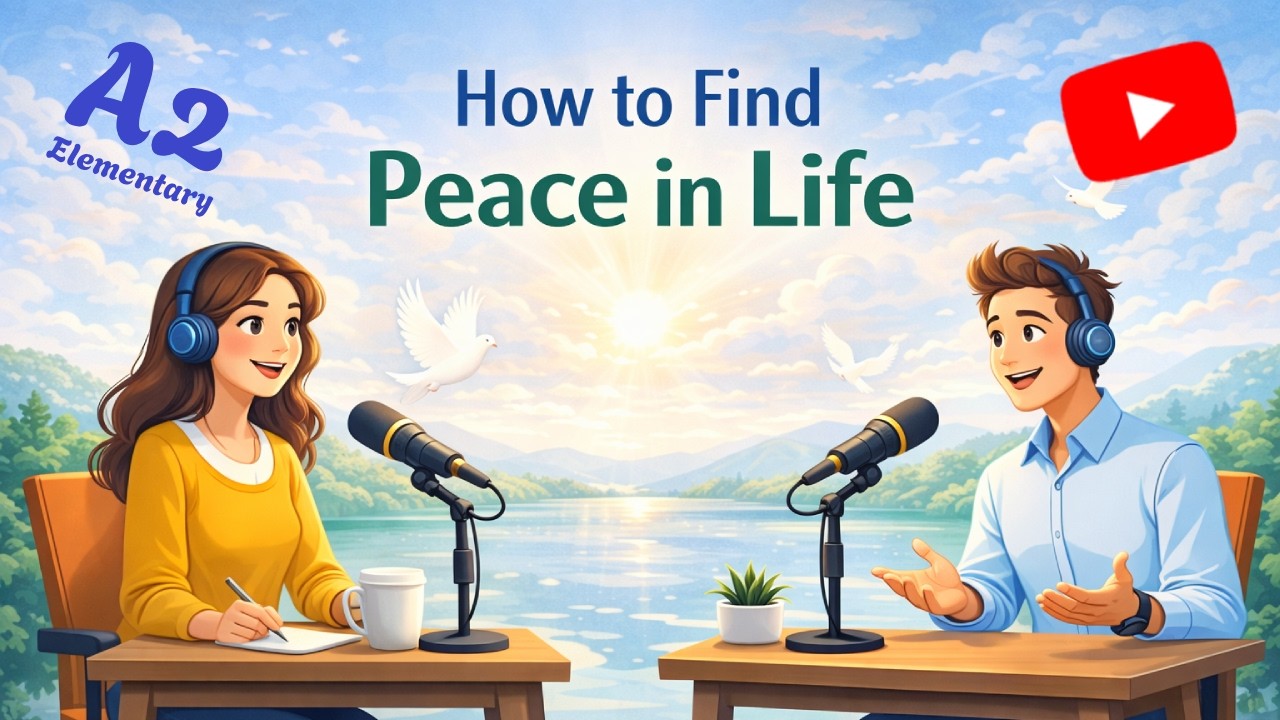 How to Find Peace in Life | Speak English Easy With Podcast(A1-A2) | Easy Conversation for Beginners