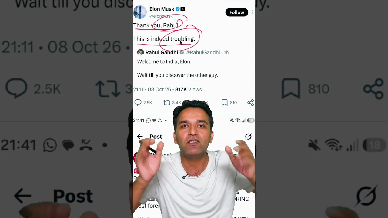 What is happening on twitter, with Elon musk, Ambani, adani , starlink and Rahul Gandhi?#amitkilhor