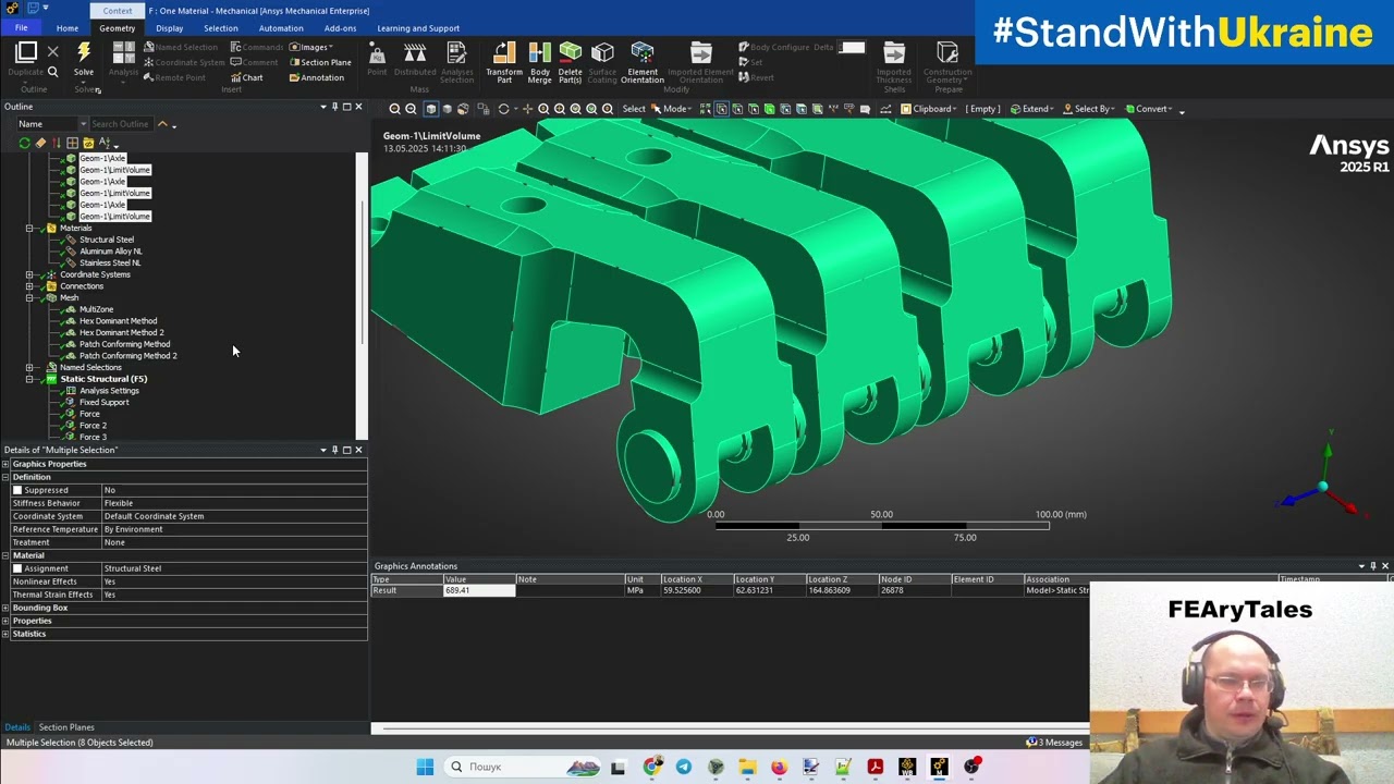 Different Statement - Different Results. Visualisation Options in Ansys Mechanical