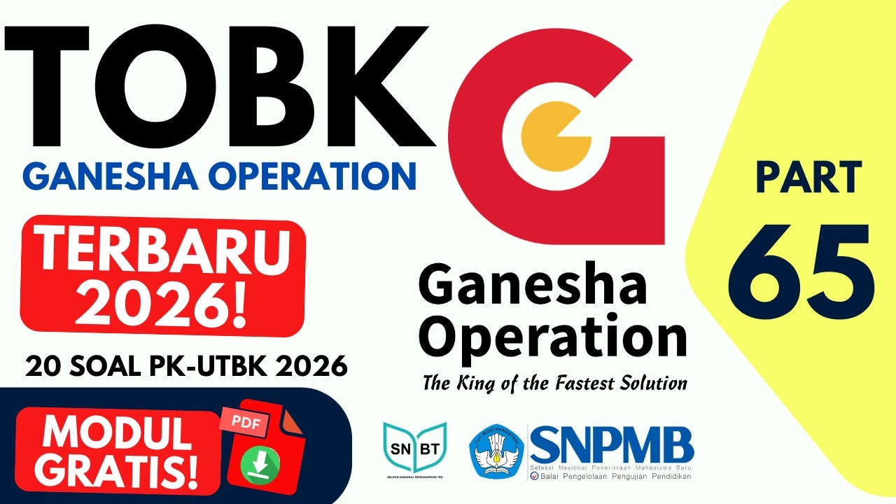 20 Soal PK Pengetahuan Kuantitatif UTBK SNBT 2026 | TOBK GO Ganesha Operation Part 65