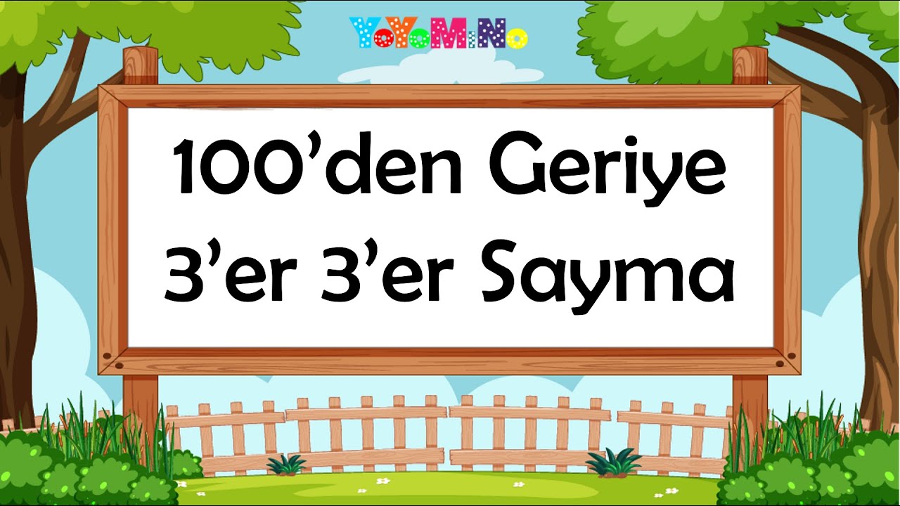 100'den Geriye 3'er 3'er Sayma | Geriye Doğru Sayma | Ritmik Sayılar | Mino Öğretiyor