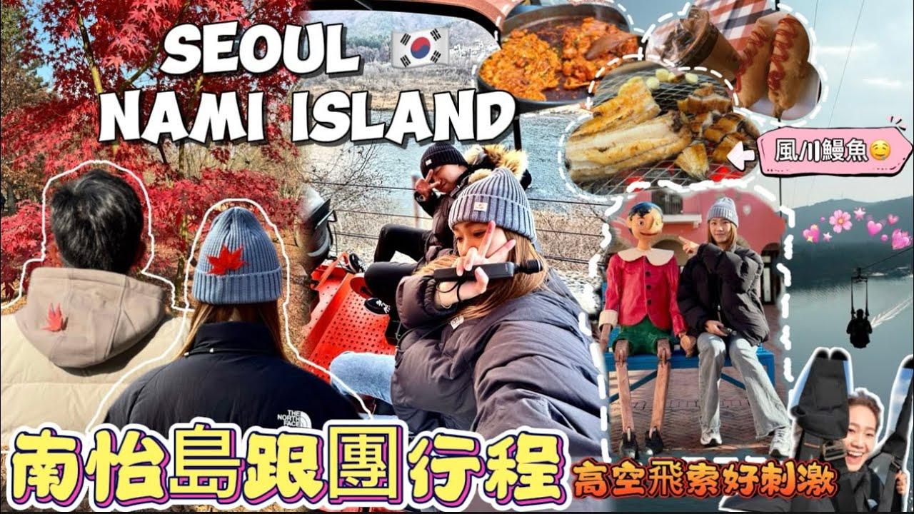 韓國首爾🇰🇷南怡島一日跟團行程｜高空飛索好刺激‼️江村鐵道自行車｜南怡島好Chil~小法國村、義大利村｜風川鰻魚一吃愛上😋解放雙腳行程