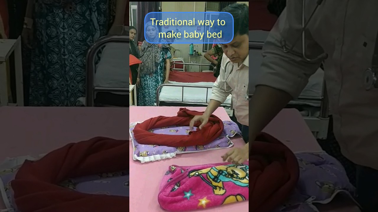 how to make baby bed at home#baby bed with pillow cover#babyreels @babyCareWithDRBhushan #ytshorts