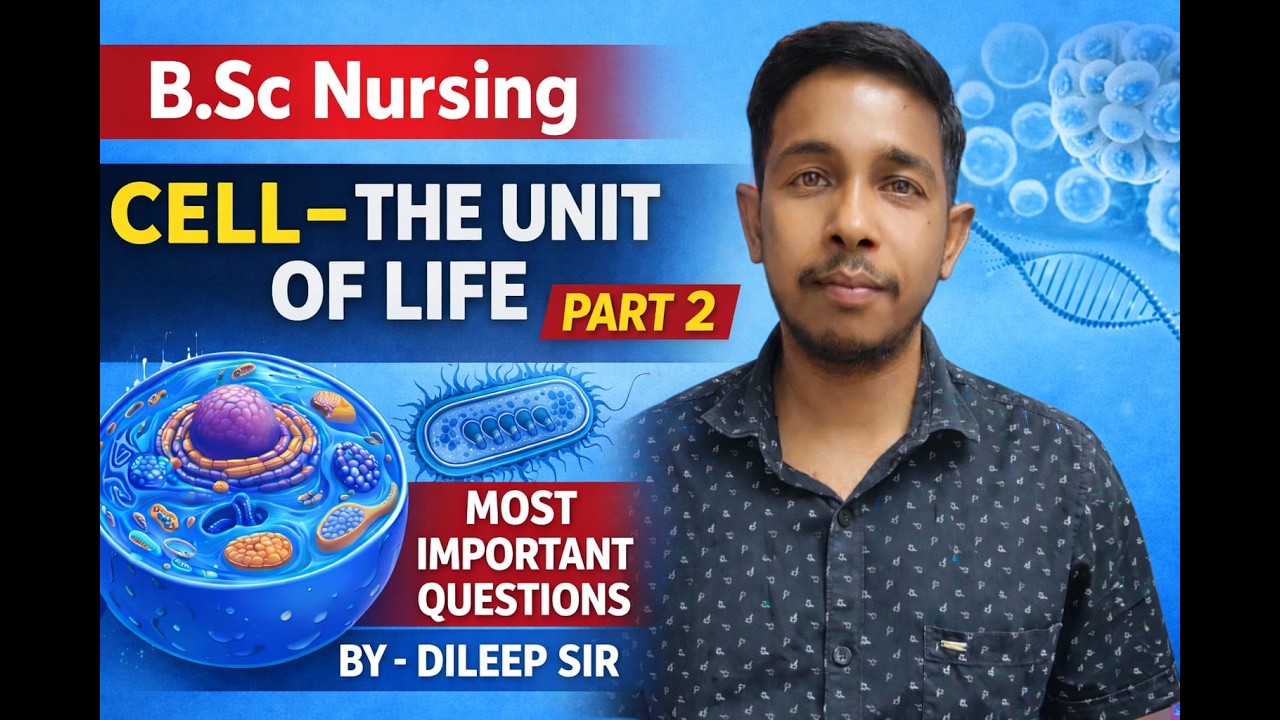 PYQ Biology Cell -The Unit of life for B.Sc nursing /NEET