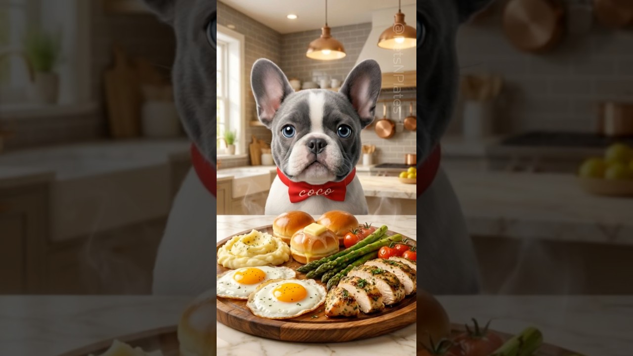 Coco&rsquo;s Gourmet Brunch Platter ASMR 🍳🍗 Eating Sounds #Shorts #satisfying