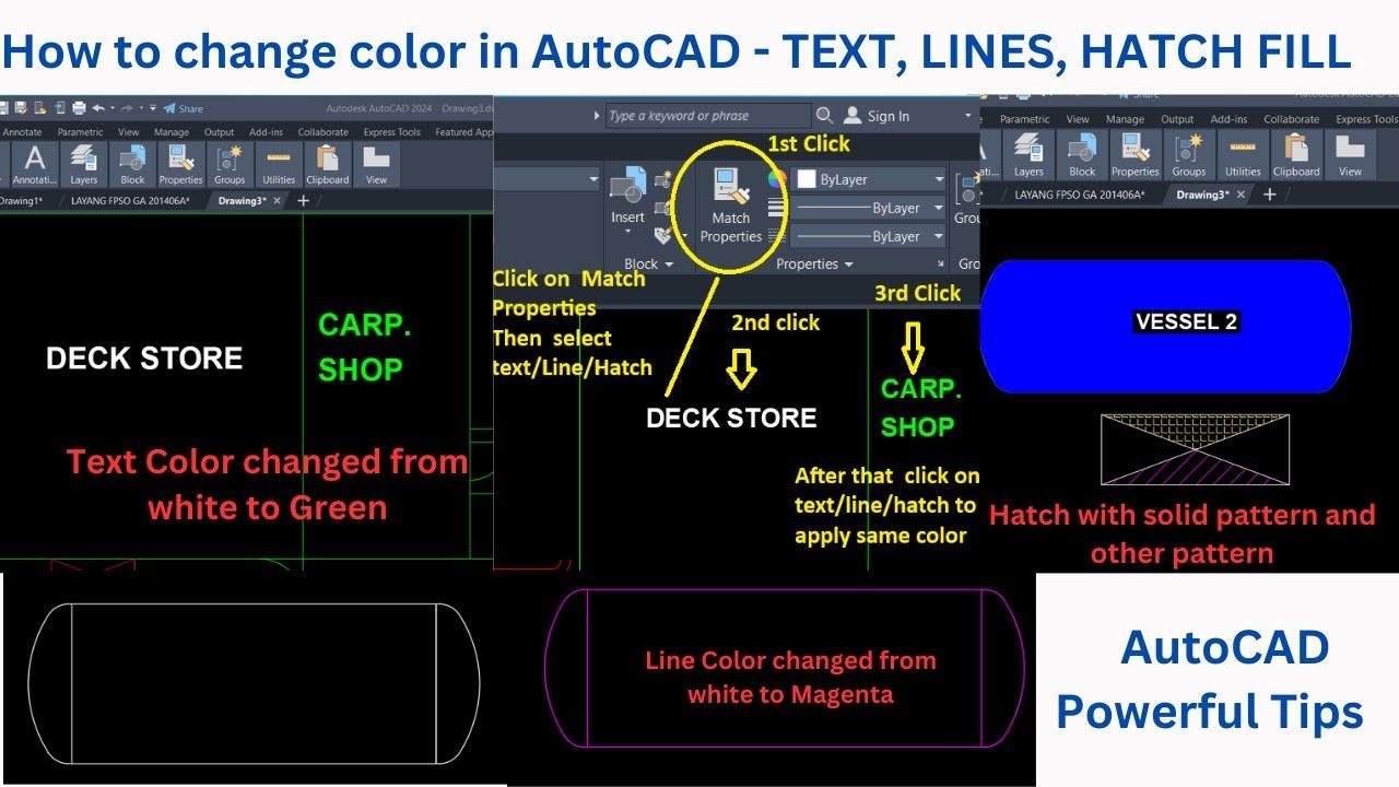 how to fill color in autocad