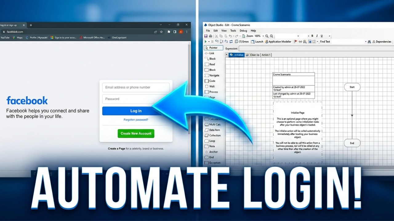 Blue Prism Tutorial: How to Automate Web Application | Facebook Login Automation (Step by Step)