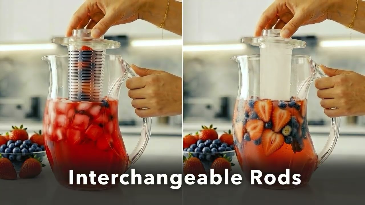 Fresh Flavor All Day - OVENTE Fruit Infusion Water Pitcher (PIA0852C)