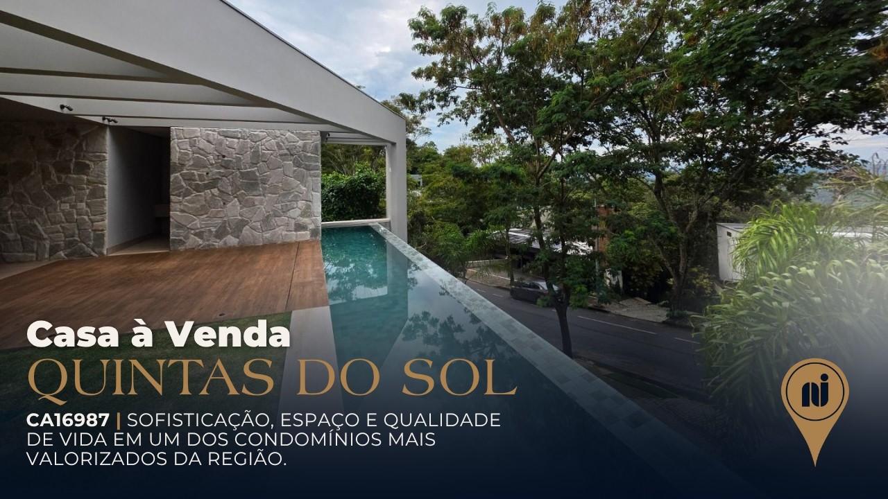 Casa de Luxo no Quintas do Sol, Nova Lima | 4 Su&iacute;tes, Piscina e 847m&sup2; de Terreno