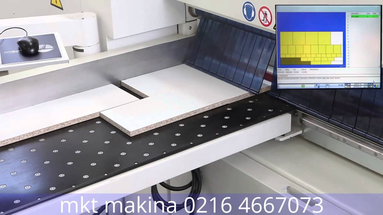 mkt makina scm group gabbiani t3 asansörlü ebatlama makinası