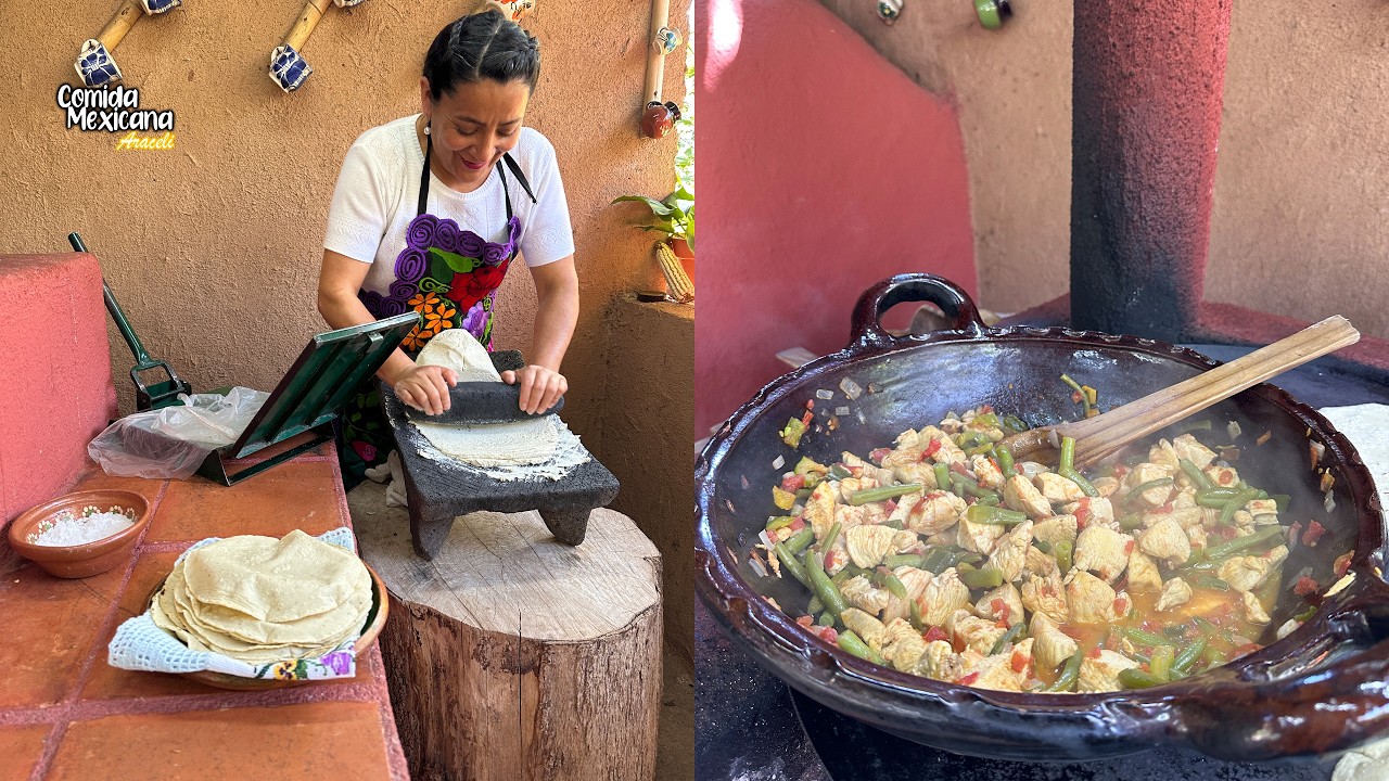 Pollo con Ejotes a la Mexicana: Una comida completa, rendidora y muy sabrosa