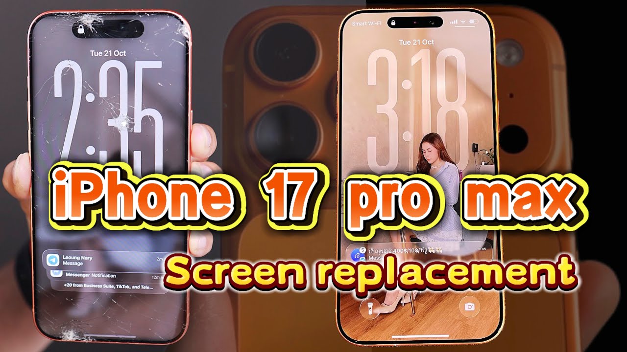 how to replacement screen iphone 17 pro max 😍