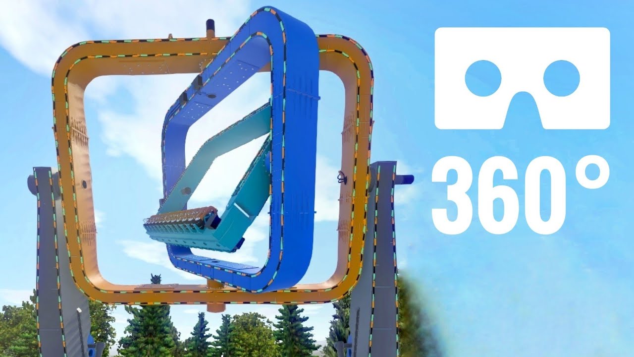 [360° Video] Roller Coaster 360 Spinning Twister Nintendo Virtual Reality VR Box Montañas rusas PSVR