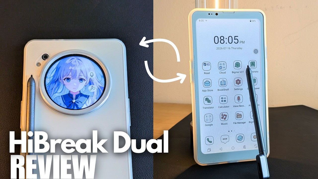 80FPS E-Ink смартфон с двумя экранами... Обзор Bigme Hibreak Dual!