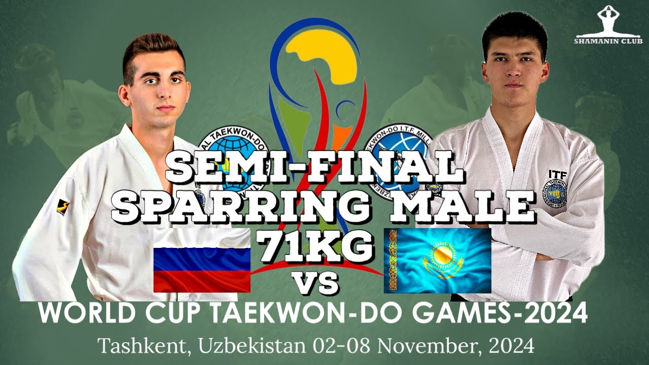 World Cup taekwondo ITF 2024 Semi-final sparring male 71 kg