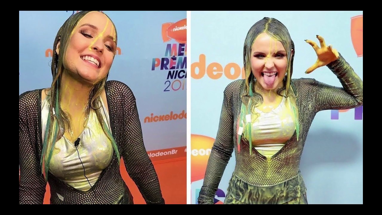 Larissa Manoela Slimed at 2017 MPN Brazilian KCAs w/ Bibi Tatto & Valentina Schulz