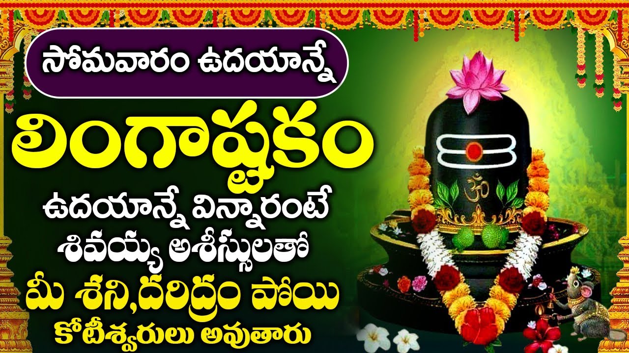 సోమవారం లింగాష్టకం వింటే మహాశివుని చూపు మీ పై పడి పట్టిందల్లా బంగారమే - Shiva Lingashtakam