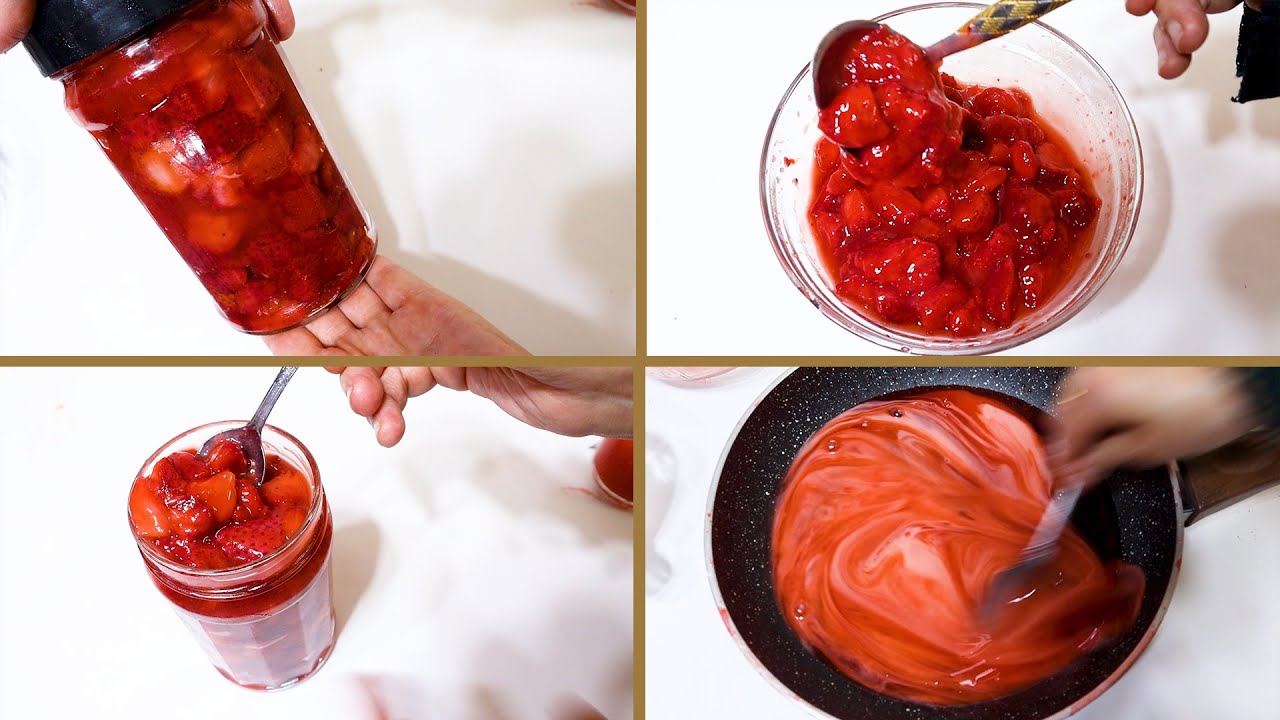 مش هيجمد ولا يسيل❗ اعملي صوص الفراولة 🍓 زي الجاهز وبصلاحية طويلة 👌✨