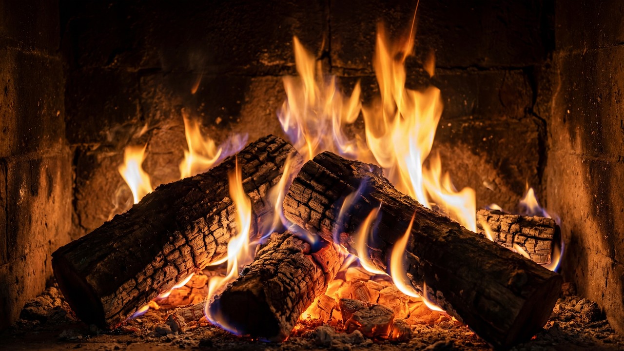 🔥 Fireplace Classic 4K. Cozy Fire with Crackling Fireplace Sounds. Fireplace 4K UHD