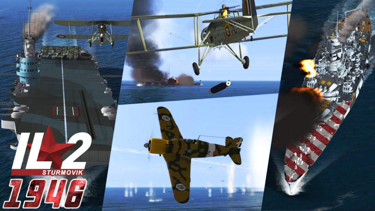 Full IL-2 1946 mission: Royal Navy VS Regia Aeronautica & Regia Marina