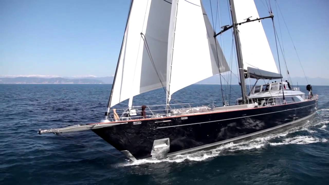 60m Perini Navi sailing yacht PERSEUS^3 under sea trials