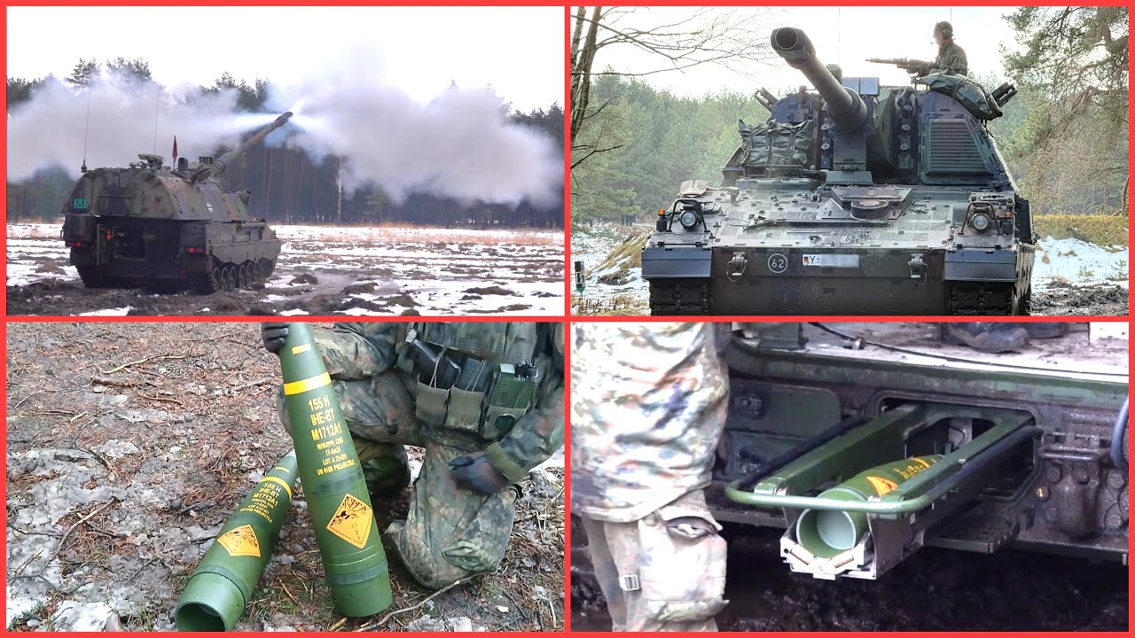 ArtLehrBtl 325 mit PzH 2000 auf dem TrÜbPl Munster