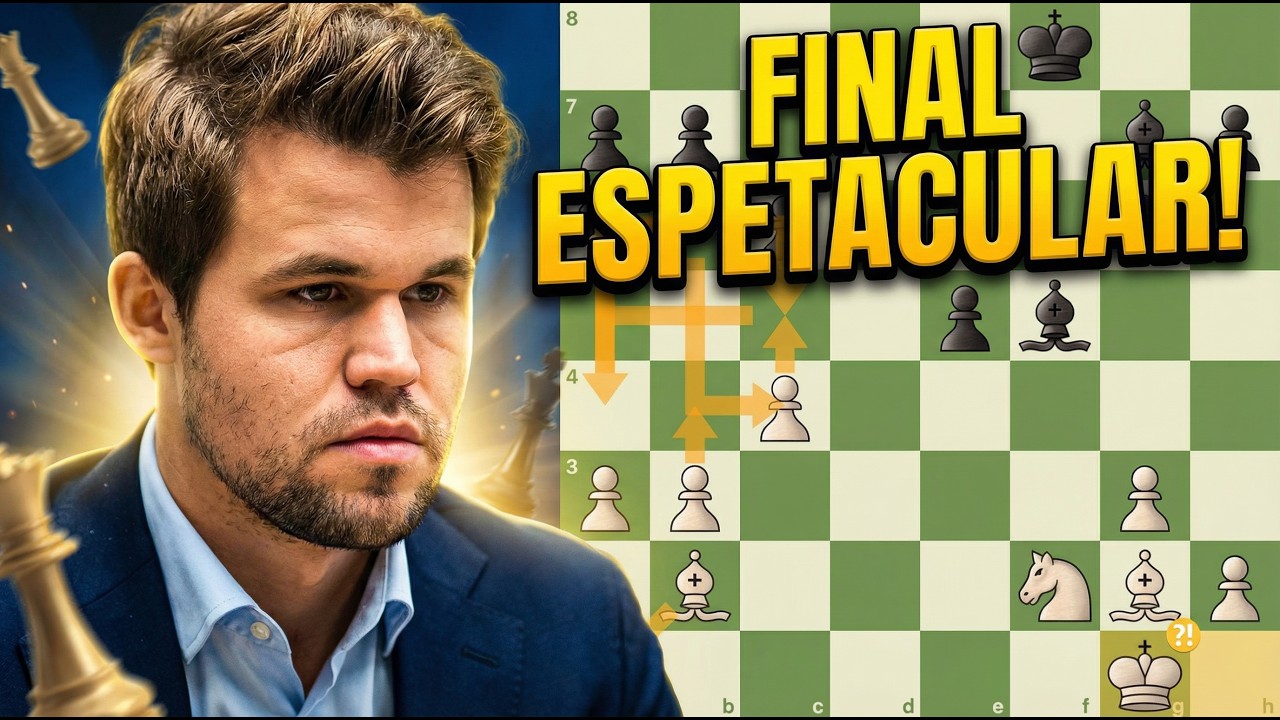 Magnus Carlsen dá uma AULA ABSURDA de FINAL de CAVALO!