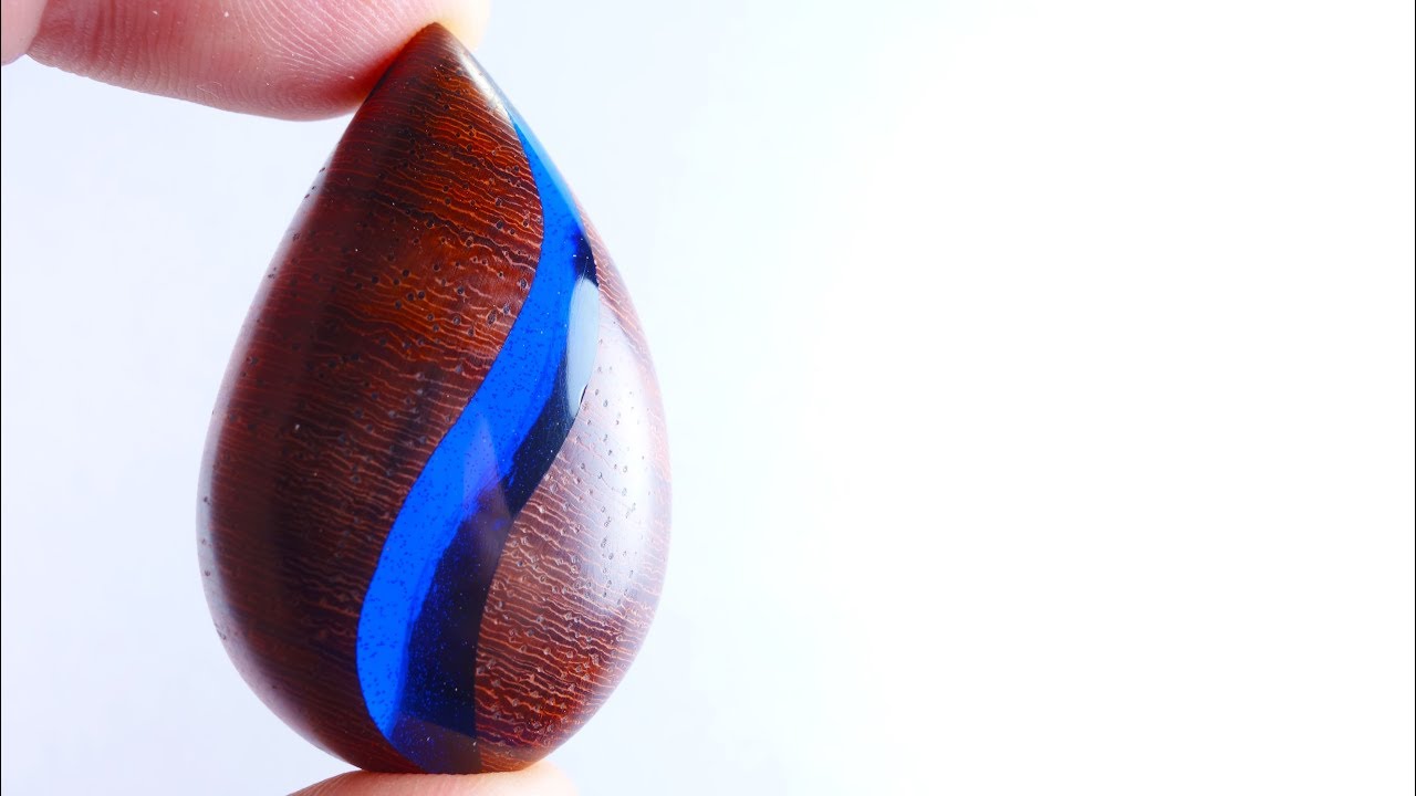I Make a Pendant from the Padauk Wood and Epoxy Resin(Tear of Africa)