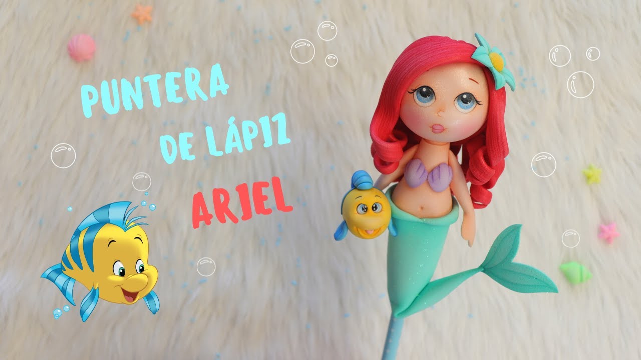 Como hacer  La Sirenita Ariel. Puntera de lápiz