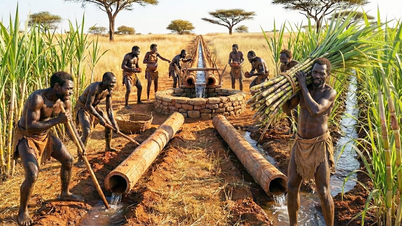 Ancient Survival Story | Early Humans Build a Water Channel to Save Their Sugarcane Crops