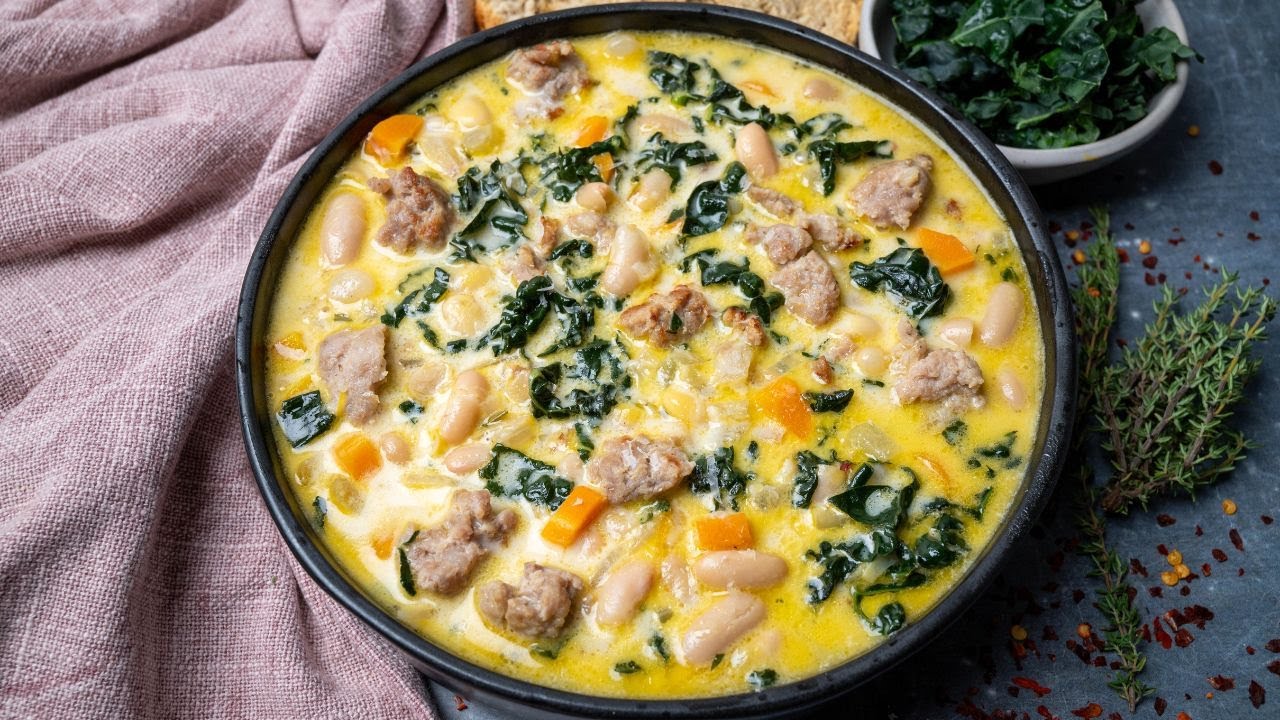Kale and White Bean Sausage Soup