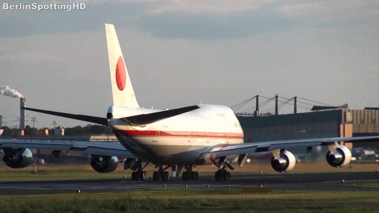 Japanese Air Force Boeing 747 Takeoff at Berlin Tegel Airport HD (1080p)