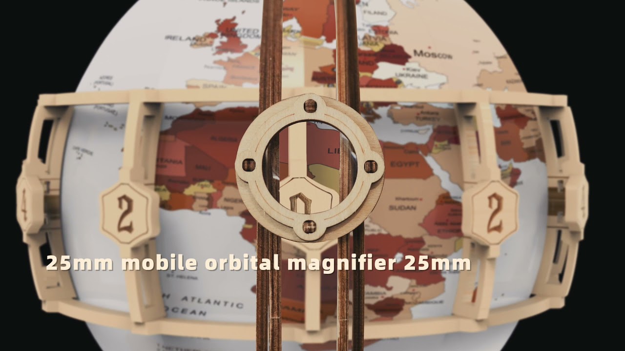 ROKR Luminous Globe ST003 DIY 3D Wooden Model