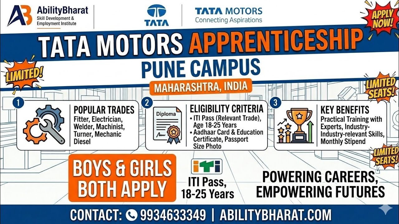 TATA Motors कंपनी में बम्फर भर्ती | Job Requirements for ITI Candidates | @CampusPlacement-rc7wi 