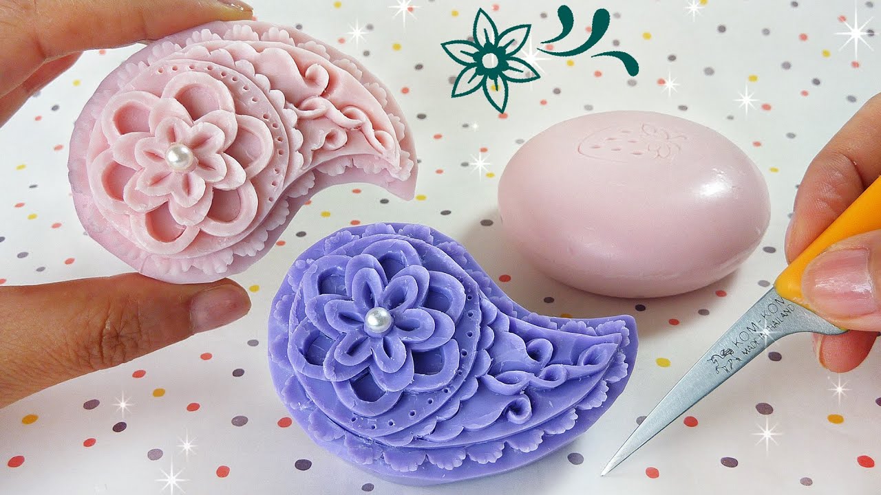 SOAP CARVING | Paisley | How To Carve | Soap Craft | Soap Art | Relaxing | Advanced