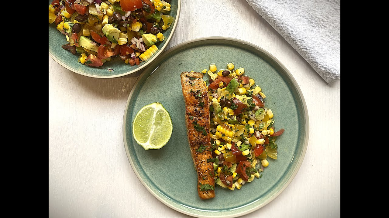 PAN-SEARED SALMON WITH MEXICAN SALSA