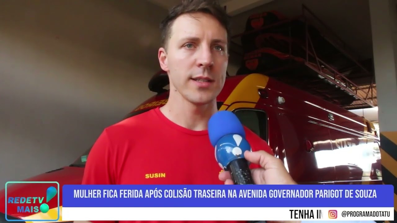 Mulher fica ferida após colisão traseira na Avenida Governador Parigot de Souza