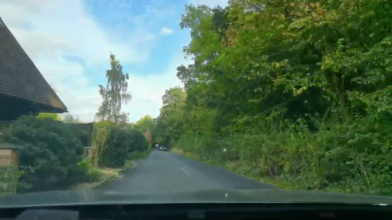Driving through Surrey Countryside