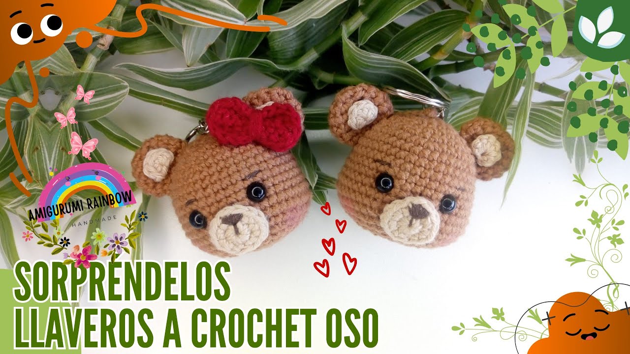 SORPRÉNDELOS Llaveros a Crochet Oso