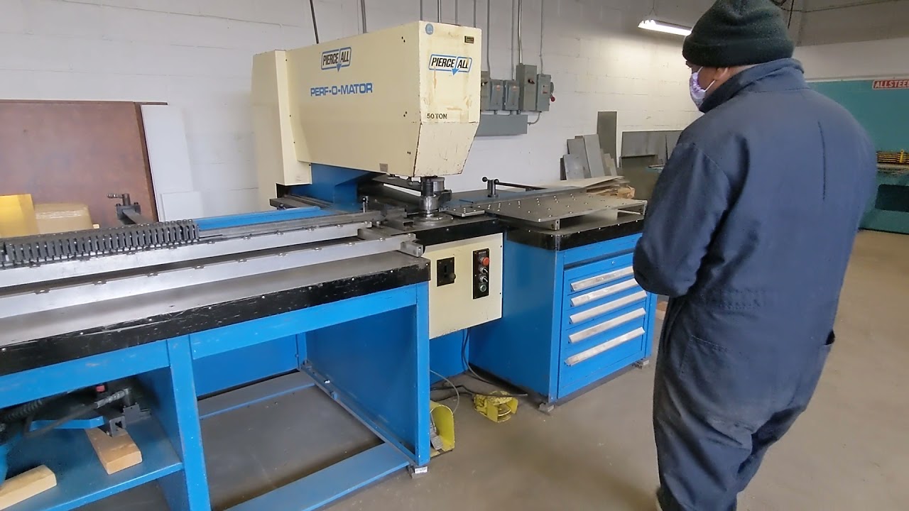PIERCE-ALL 3050 PERF-O-MATOR Single Station Turret Punch, 50 Ton Cap.