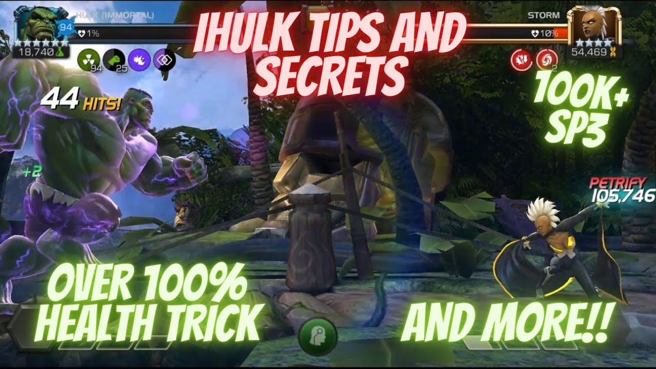 IHULK TIPS AND SECRETS!! 100K+ SP3's, Over 100% Health Trick, and MORE!!