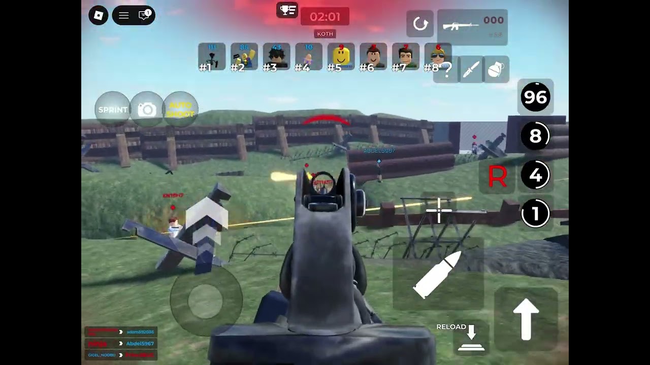 Playing a gun game (my aim is really bad)