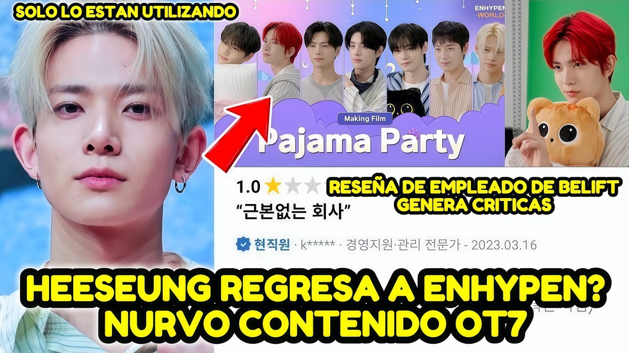 HEESEUNG REGRESA A ENHYPEN? APARECE EN CONTENIDO OT7 PUBLICADO POR BELIFT LAB