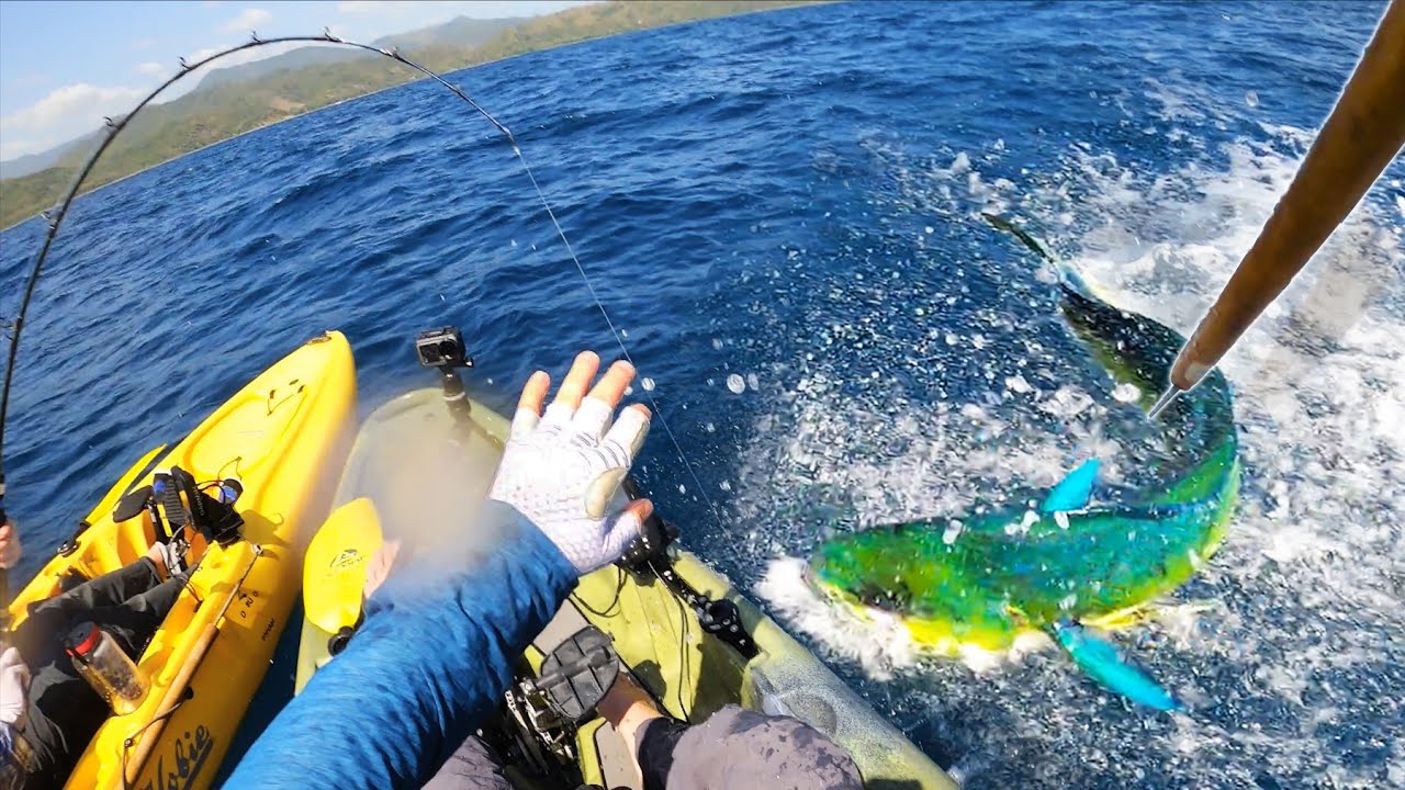 Рыбалка с каяка на гигантскую махи {ПОЙМАЙТЕ ЧИСТУЮ ВОДУ} в открытом море -- Панама | Экскурсии с...