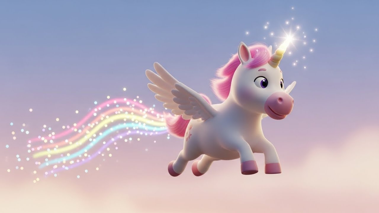 Волшебная поездка маленького единорога за радугой 🦄🌈 | мультфильм для детей и магические приключения