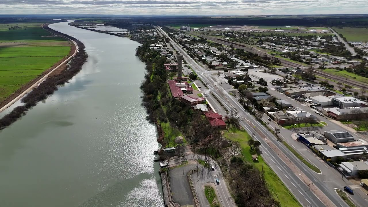 Tailem bend from the air - 2nd August 2025